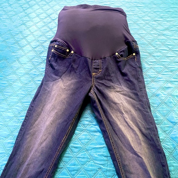 Maternity Oh! Mamma Skinny Jeans with Open Hem medium (NEW no tag 🏷) - Picture 5 of 13